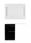 Комплект мебели Style Line Даймонд 120 L Люкс Plus напольный черный