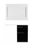 Комплект мебели Style Line Даймонд 120 R Люкс Plus напольный черный
