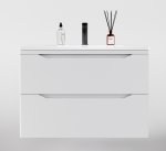 Тумба с раковиной Style Line Марелла 80 Люкс Plus подвесная белый матовый антискрейтч