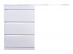 Тумба с раковиной Style Line Даллас 110 L (3 ящ.) Люкс Plus белая