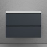 Тумба подвесная Манхэттен 80 2 ящика PLUS графит