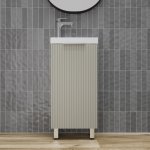 умба с раковиной Style Line СОЛО универсальная Санд серая галька