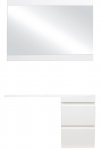 Комплект мебели Style Line Даллас 100 R Люкс Plus подвесной белый