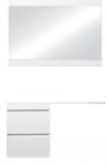 Комплект мебели Style Line Даллас 110 L Люкс Plus подвесной белый